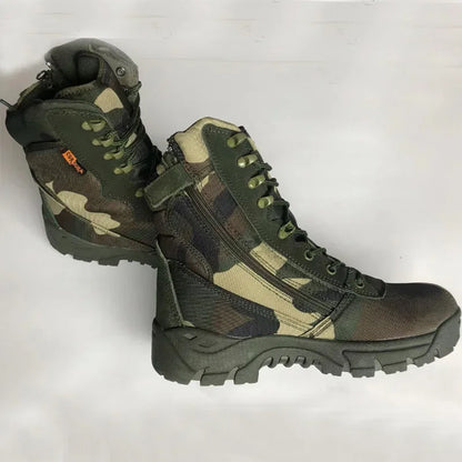 Men Outdoor Hiking Boots Fashion Sports Army Green Camouflage Jungle Off-road Boots Anti Slip Snow Shoes Wear-Resistant