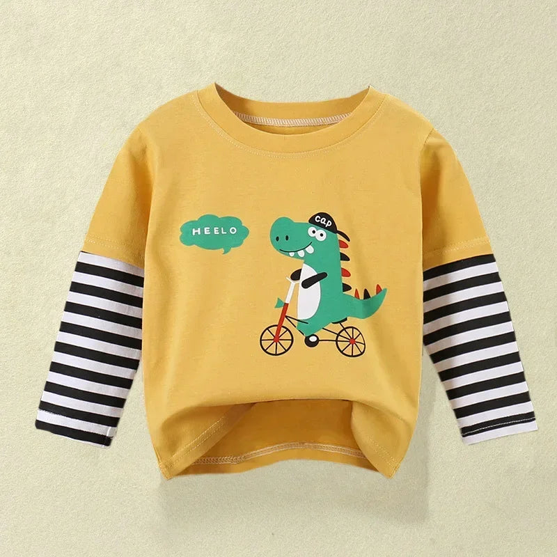 Children's Clothing Boys Girls T-Shirt kids clothes Cartoon Tops Long Sleeve Baby Clothing Autumn Winter Cotton Print Sweatshirt Style 7