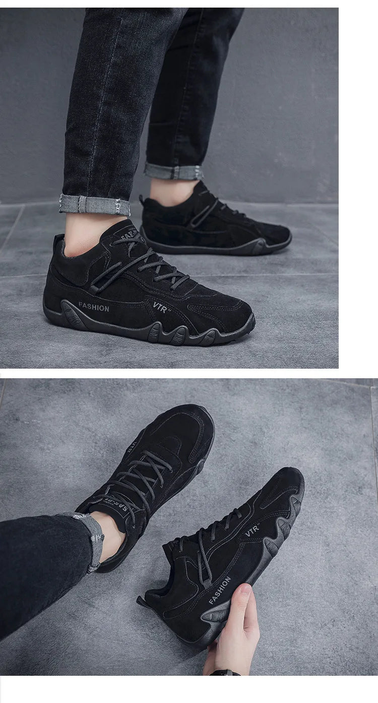 Men's Casual Shoes Winter Men's Ankle Boots Fashion Loafers for Men Classic Lace-up Sneakers  Non-slip New Tenis Masculinos