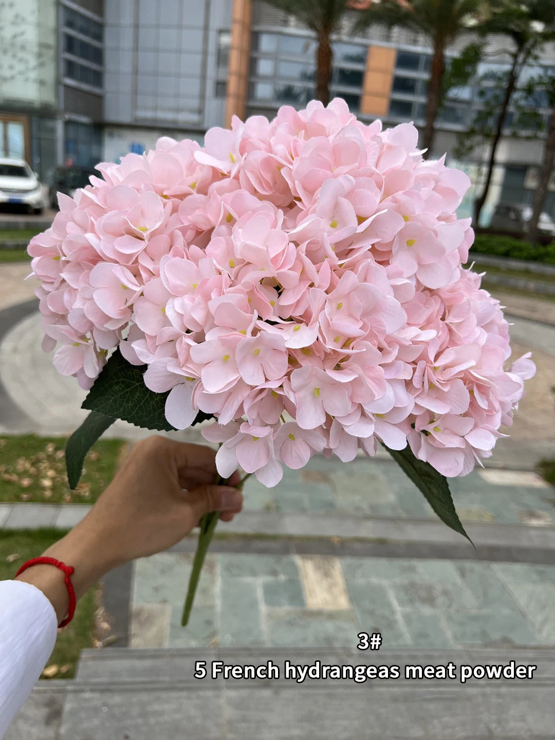 Hydrangea Artificial Flower Decoration Wedding Home Christmas Party Decoration White Flower meat powder