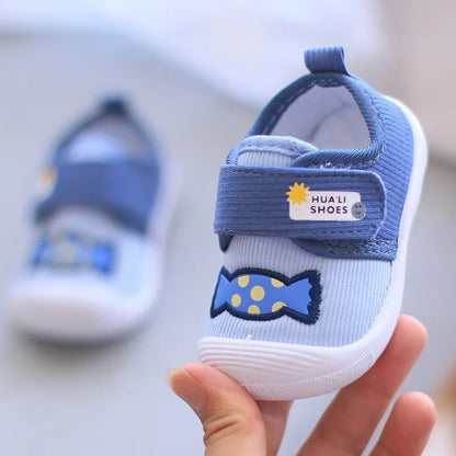 Infant Kids Baby Cartoon Anti Kicking Functional Shoe Soft Sole Squeaky Sneakers Boy Causal Loafers Toddler Girl Non-slip Shoes