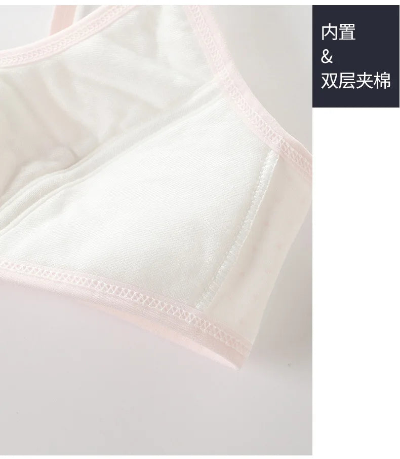 Girls Brassiere Cotton Underwear Back Buckle Design Adolescent Girls Training Bras Breathable Teenage Girl Tops Bra