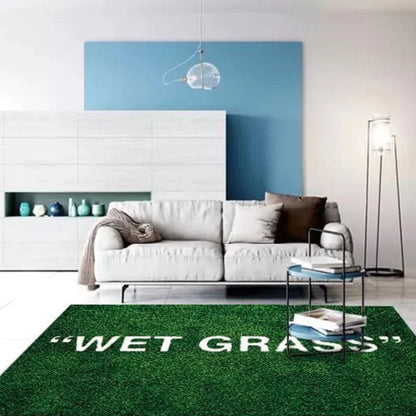 Wet Grass Carpet Luxury Green Area Rug Living Room Floor Mat Bedroom Bedside Bay Window Sofa Rug Home Decor