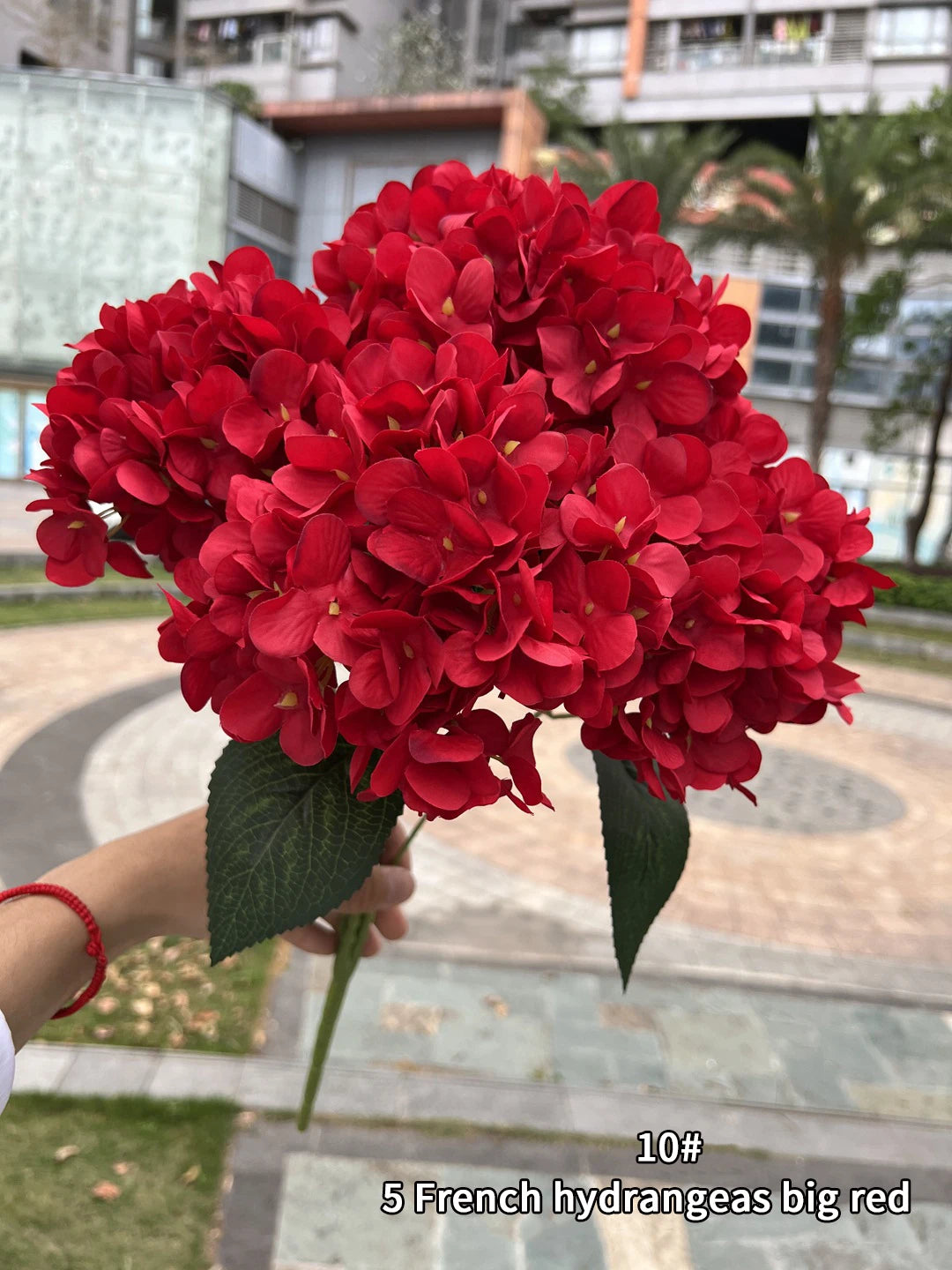 Hydrangea Artificial Flower Decoration Wedding Home Christmas Party Decoration White Flower big red