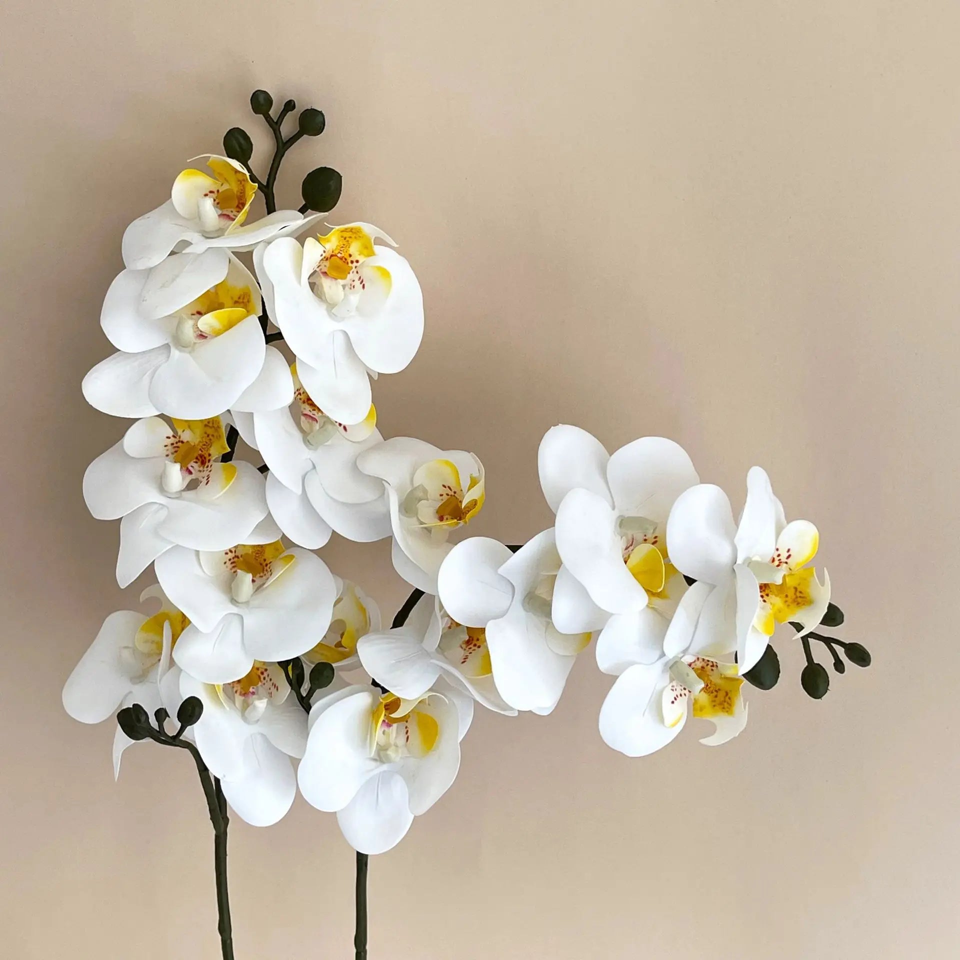 Soft Orchidea Flower Bouquet Silk Artificial Flowers Fake Wedding Decoration Valentines Day Gift Home Accessories White