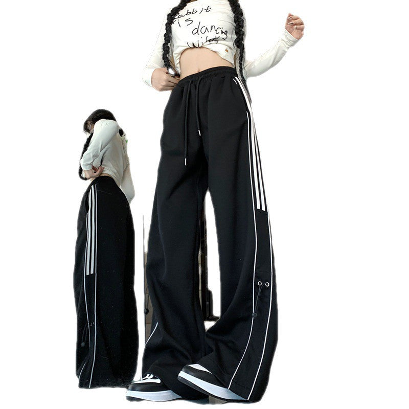 Elegant Women's American Design Drawstring Sweatpants Casual