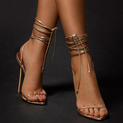 Lovely Women's Ankle Strap Stiletto Sandals Shoe