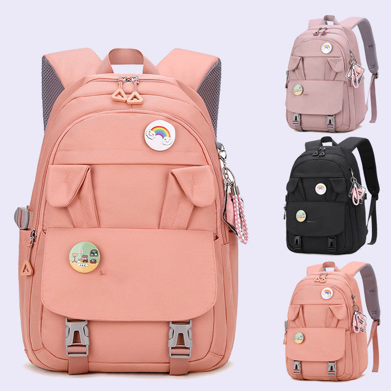 Rabbit Ears Large Capacity Junior High School Student Backpack