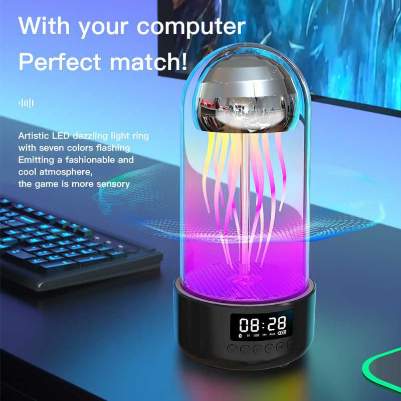 Creative 3in1 Colorful Jellyfish Light Smart Decoration Bluetooth Speaker