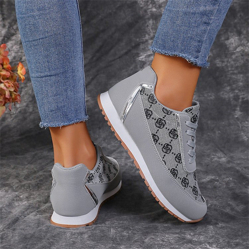 Lace-up Sneakers Casual Fashion Lightweight Breathable Walking Running Sports