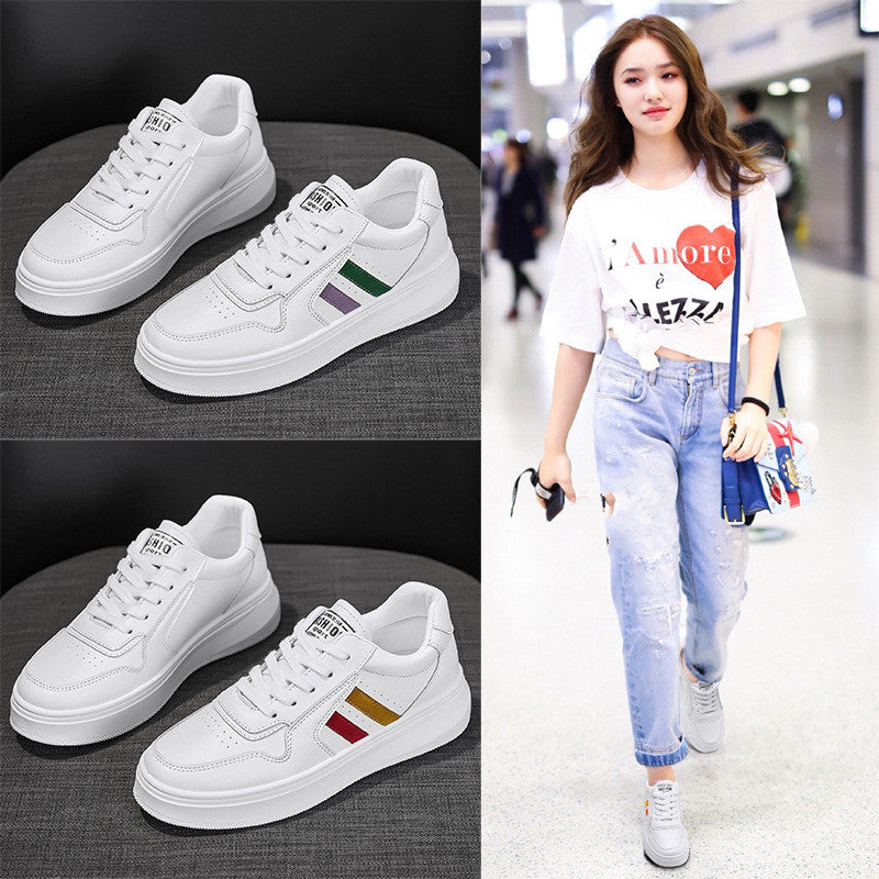 Elegant Women's Thick-soled Heightened Casual Sneakers Shoes Ladies 2023