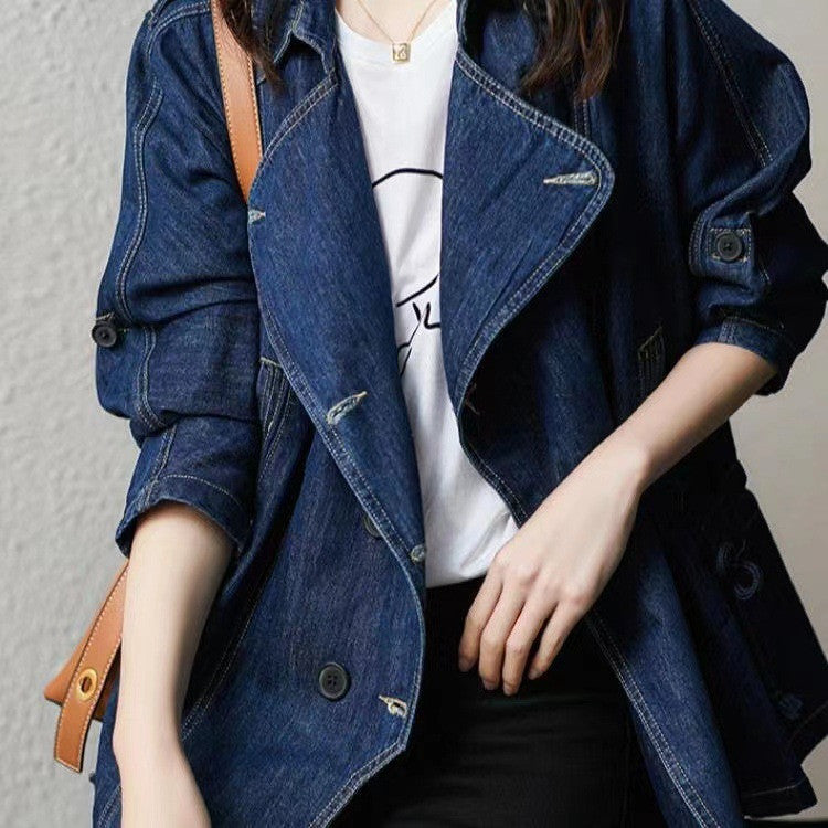 Lovely Women's Fashion Loose Casual Denim Coat