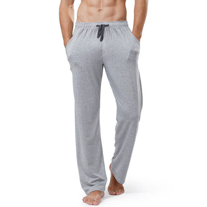 Cute Men's Male Cotton Solid Color Pyjamas Casual Pants